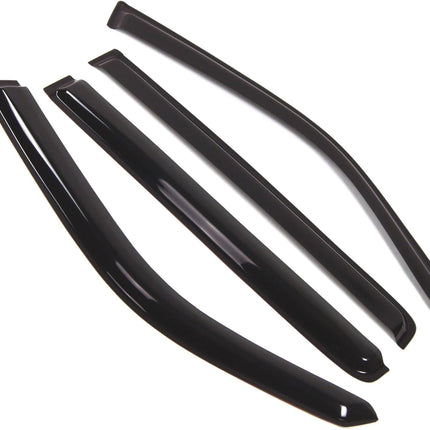 TuningPros Outside Mount Window Vent Visors Rain Guards Compatible with Honda Pilot 2009-2015 | Side Window Wind Deflectors Rain Shields | Black Tinted, 4 Pcs Set, BGWV-242