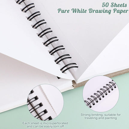 Bloc de papel para rotuladores de 50 hojas, 7.6 × 7.6 in, 120gsm, cuaderno de bocetos para rotuladores de alcohol