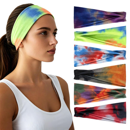 Headbands for Women - 6 Pack Wide Elastic Hair Bands | Stretchy Sweatbands Hair Bands | Soft Sports Thin Head Bands | Non-Slip Accessories Bands for Fashion, Washing Face, Workouts, Yoga, Daily Use