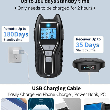 Shock Collar for Dogs 2 Dogs (15-120lbs) 2000FT Dog Shock Collar with Remote Control IPX7 Waterproof Dog Training Collar with Remote 4 Safe Modes Rechargeable Lock Flash Light for All Breeds Black