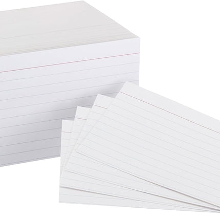 Amazon Basics Heavy Weight Ruled Index Cards for Studying and Note Taking, White, 3" x 5", 300 Count (Pack of 3)