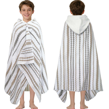 Toddler Hooded Towel Wrap, 3-10 Years, 100% Cotton,Daisy