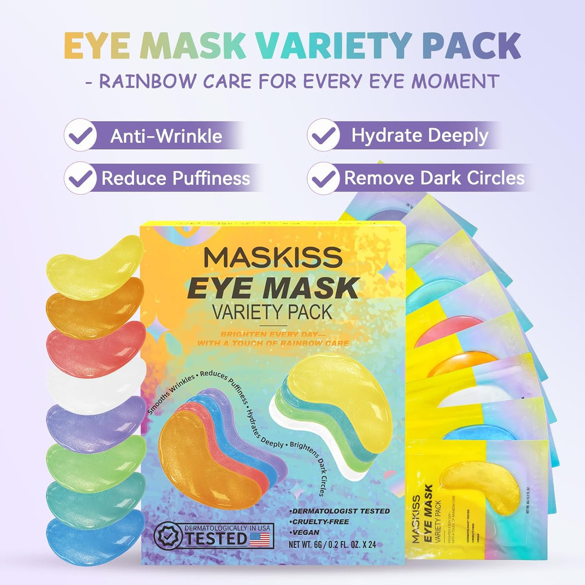 Under Eye Patches Variety Pack (24 Pairs), Easter Gifts for Women, Eye Masks for Dark Circles Puffy Eyes - photo 2