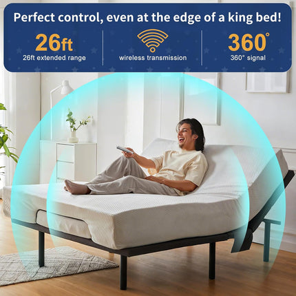 Replacement Remote for Tempurpedic Ergo/Ergo Extend Adjustable Bed Base, RF358A RF502A Wireless Remote Control