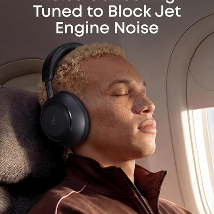 Soundcore Space 2 by Anker, Active Noise Cancelling Headphones, Comfortable Fit, 50H Playtime, LDAC Hi-Res Wireless Audio, Dual Connection, Clear Calls, Bluetooth 6.1, Nap Mode, Wearing Detection