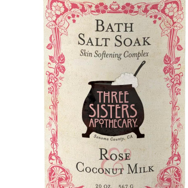 20 oz. Bath Salt Soaks (Rose and Coconut Milk)