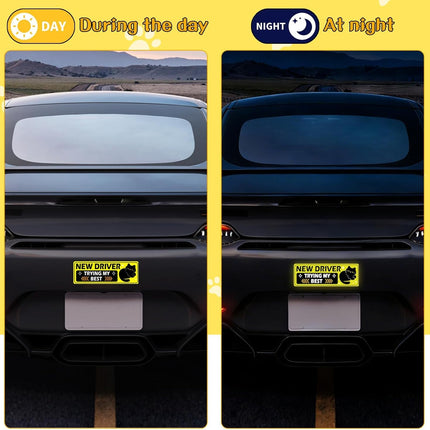 4Pcs Cat Cartoon Magnetic Car Sticker, Funny Magnetic Student Driver Signs, Not Easily Damaged by Water New Driver Accessories Supplies for Trucks & Cars