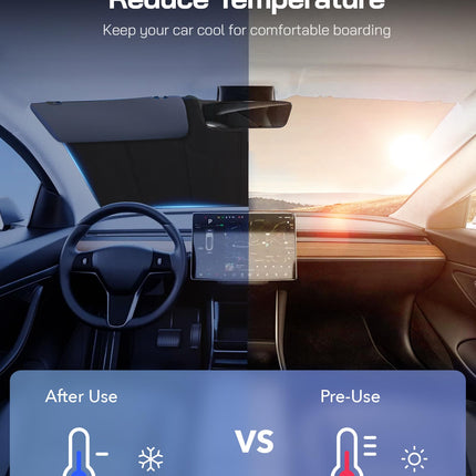 Windshield Sun Shade for Chevy Silverado & GMC Sierra 1500/2500/3500 2019-2026 (WT, Custom, Pro Trims) - Fits All Trims 2019-2021, Non-HUD Models Only, Premium Grey Leather Finish