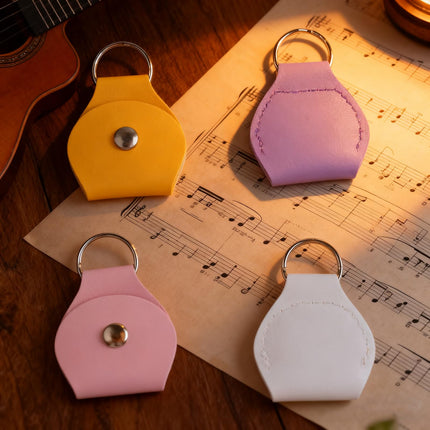 6PCS Guitar Pick Holder Keychain and 12PCS Guitar Picks Set