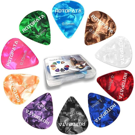 Guitar Pick Holder with 15 Guitar Picks and Storage Box