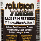 Restaurador de molduras de plástico y vinilo negro - Para detallado de autos y camiones, sin aspecto húmedo, revive al instante el color de molduras, parachoques, faldones, etc., negro (12 oz)