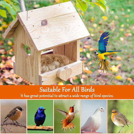 Sukh Bird Nesting Material - Bird Nests Bedding Hummingbird Nesting Material Mixing Canary Nesting Material Finch Nesting Material Parakeet Nesting Materials for Cage,Gardens,Tree Trunks (2)
