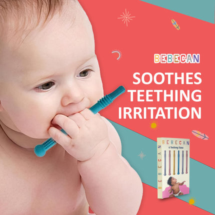 Teething Sticks for Babies 36+ Months – Soft Silicone Teething Aids, Infant Oral Soothing Relief Back Molars, Multicolor 6-Pack