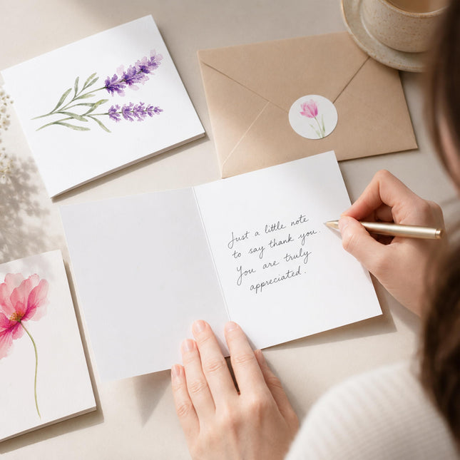 Blank Cards with Envelopes, Watercolor Flower 50 Pack 3.5x5 inches - photo 2