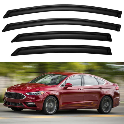 in-Channel Window Visors Rain Guards for 2017-2026 Ford F250 F350 F450 F550 Super Duty SuperCrew, Window Vent Wind Shades Deflectors for 17-26 F-250~F-550 SD Crew Cab