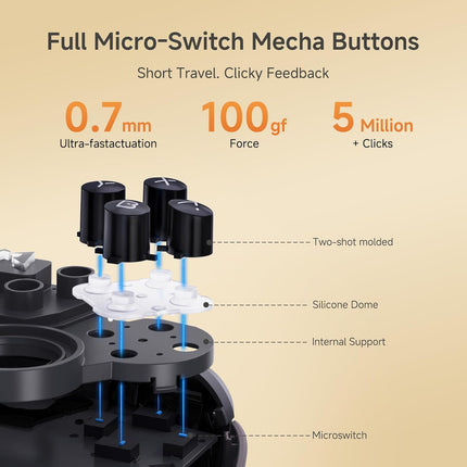 MOBAPAD Chitu2 HD Switch 2 Wireless Controller, TMR Glide Joysticks [ZERO Drift], Charging Dock, HD Rumble, NFC, Turbo, Programming, Mechanical Buttons - Gamepad for Nintendo Switch/Switch 2