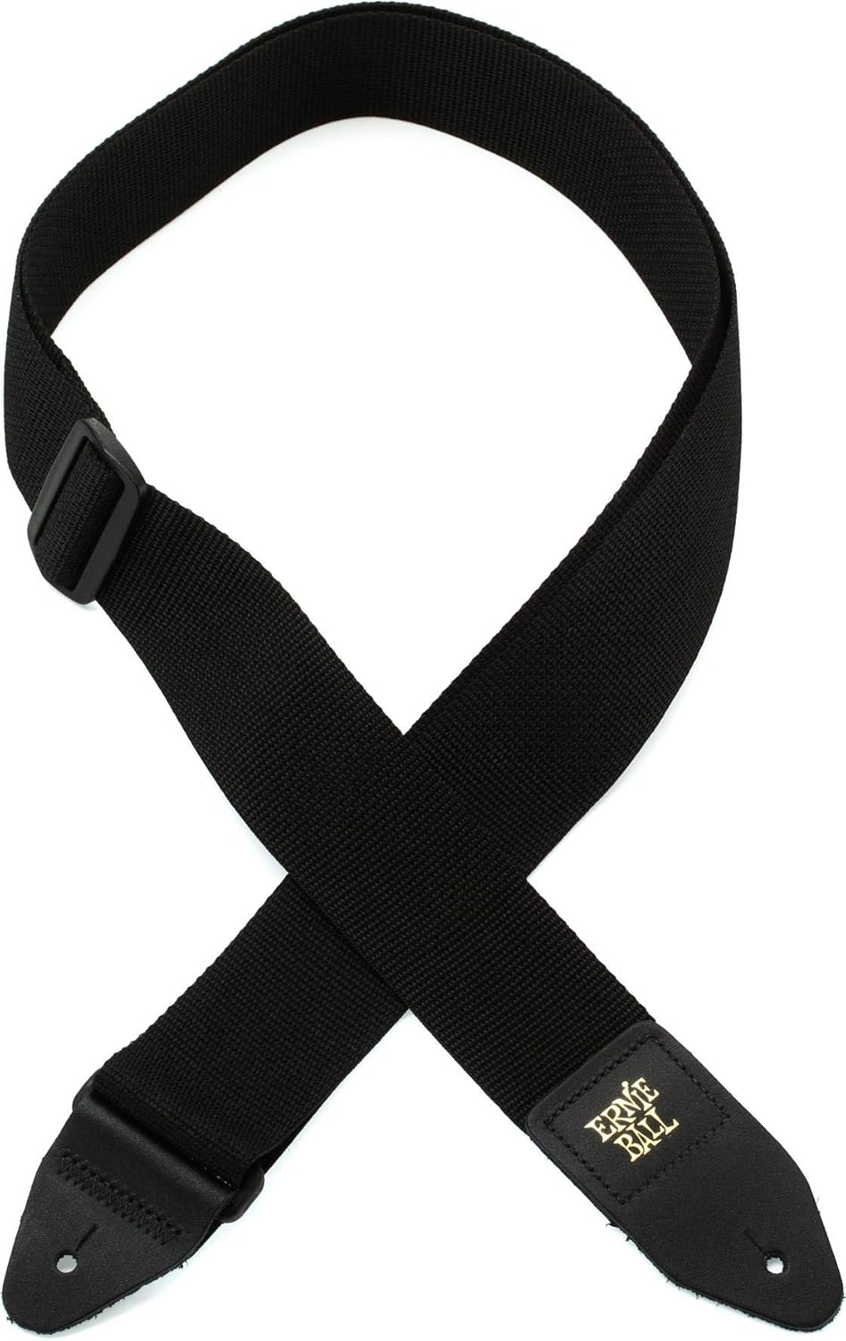 Black Polypropylene Guitar Strap, Adjustable 41-72 in.