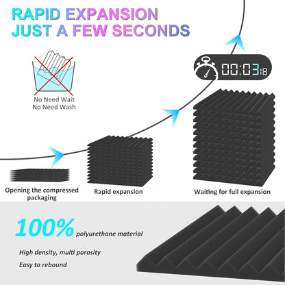 12 Pack Acoustic Foam Panels, 1" X 12" X 12" Sound Proof - photo 4