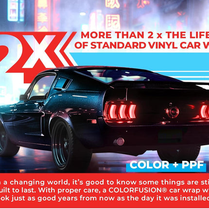ColorFusion PPF by VViViD, Gloss Cosmic Blue Dry Apply PPF Vinyl Car Wrap Roll 1ft x 5ft