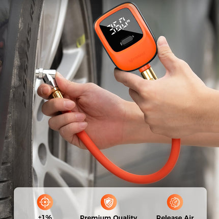 ETENWOLF T600 Digital Tire Pressure Gauge 0-250 PSI, ANSI B40.7 2A Grade High Precision(Plus-Minus 1%),Tire Gauge for Tire Pressure with Rubber Hose, Replaceable AA Batteries