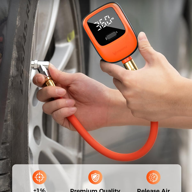 Digital Tire Pressure Gauge 0-250 PSI with Rubber Hose