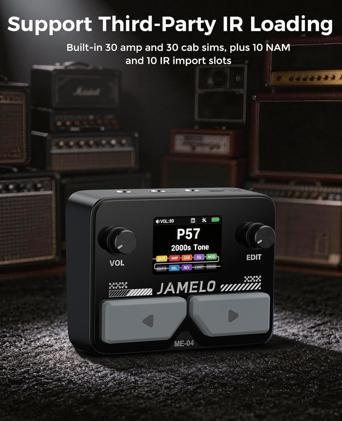 Pocket Guitar Multi Effects Pedal in Black - photo 4
