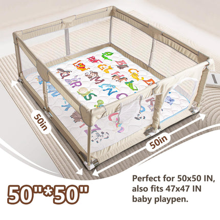 Tapete de juego para bebé, 50x50, tapete para corralito lavable a máquina
