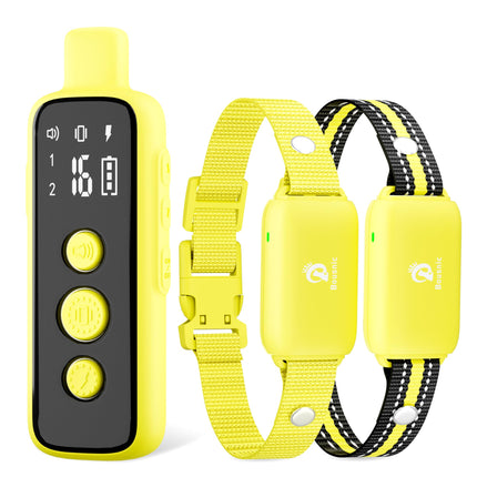 Dog Shock Collar for 2 Dogs - (8-120lbs) Waterproof Rechargeable Electric Dog Training Collar with Remote for Small Medium Large Dogs with Beep Vibration Safe Shock Modes(Grey)