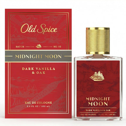 Old Spice Signature Cologne for Men, Midnight Moon Premium Scent with Notes of Dark Vanilla + Oak, 3.4 fl oz