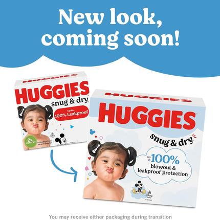 Huggies Size 1 Diapers, Snug & Dry Newborn Diapers, Size 1 (8-14 lbs), 38 Count, Packaging May Vary