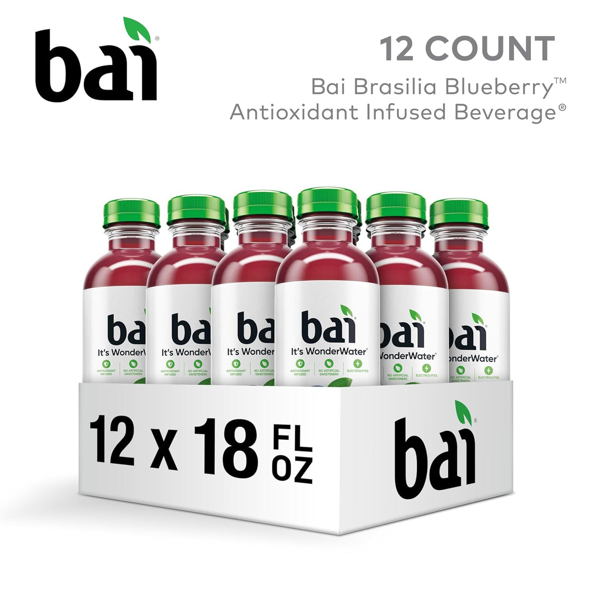 Antioxidant Infused Water Beverage, Brasilia Blueberry, with Vitamin C and No Artificial Sweeteners, 18 - photo 4
