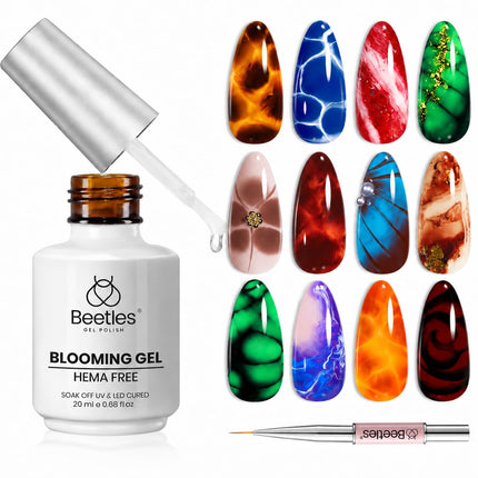 Gel blooming 15 ml esmalte en gel UV transparente para nail art de uñas tortuga