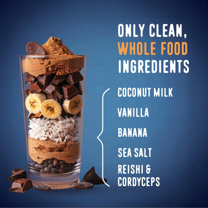 FlavCity Chocolate All in One Protein Shake Powder - On the Go Meal Alternative + Collagen Peptides, Reishi & Cordyceps - Focus, Skin, Hair & Joint Support - 100% Grass Fed Whey, 20 Servings