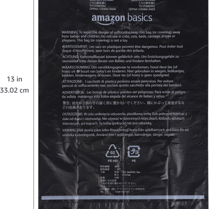 Amazon Basics Dog Poop Leak Proof Bags with Dispenser and Leash Clip, Unscented, 13" x 9", 900 Count (60 Rolls)