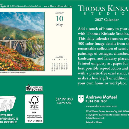 Thomas Kinkade Studios® 2027 Day-to-Day Calendar