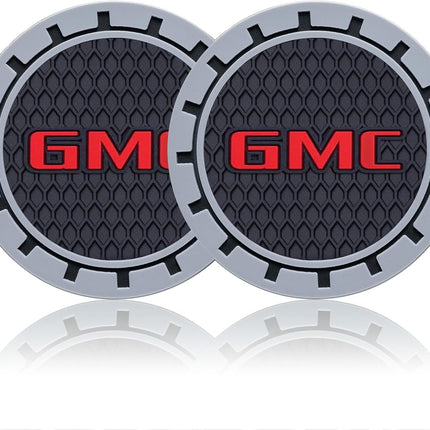 Car Cup Coaster, 2PCS Universal Non-Slip Cup Holders, Compatible with GMC Series Car Cup Holder Coasters，Car Drink Coaster Holder Accessory, Black
