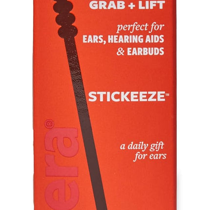 eosera Stickeeze Ear Cleaning Swabs - 30 Adhesive Swabs for Hygiene - Safe for Outer Ear, Hearing Aids & Earbuds