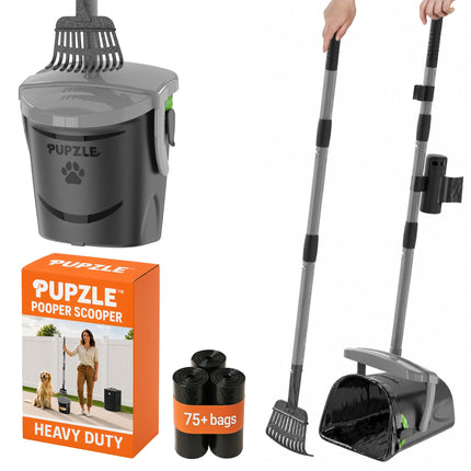 Dog Pooper Scooper with Bag Attachment, 40" Long Handle Dog Scooper - photo 10