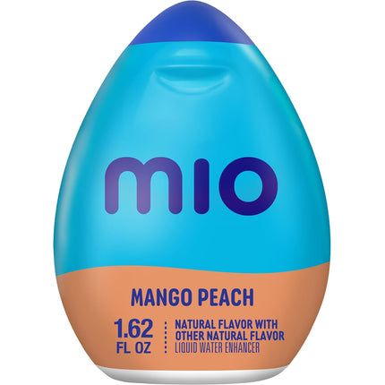 Mio Water Enhancement Variety Pack Includes 3 Orange Tangerine and 3 Mango Peach 1.62 Fl Oz each (Pack of 6)