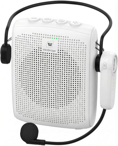 Wireless Voice Amplifier -15W Bluetooth Headset Mic, Portable PA System for Teachers, Teacher Microphone for Classroom