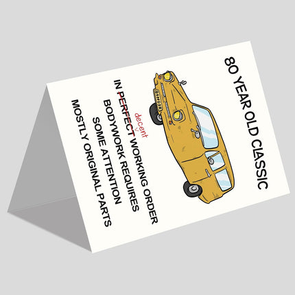 Funny 80th Birthday Card,80th Birthday Decorations & Gifts for Women Men,Happy 80 Year Old Gifts Cards for Dad Mom Grandpa Grandma