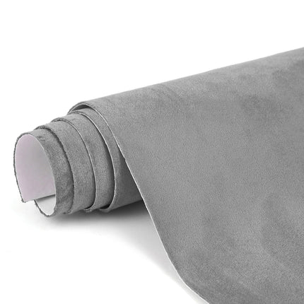 Película autoadhesiva de gamuza negra - 17x70 inch para interiores de auto - microfibra y cuero sintético autoadhesivos, film interior elástico para auto y decoración del hogar