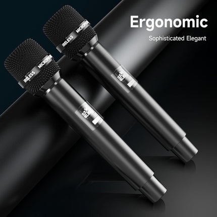 Wireless Microphones, Wireless Microphone with One-to-One Chip Connection, Less latency, 200FT Range, 40H Rechargeable Battery,Plug and Play, Ergonomic Design, Microphone for Singing, Speaker, Party