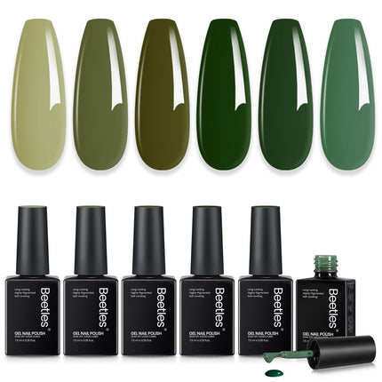 Set de esmalte en gel marrón, colección Toasty Aroma, 6 colores de otoño