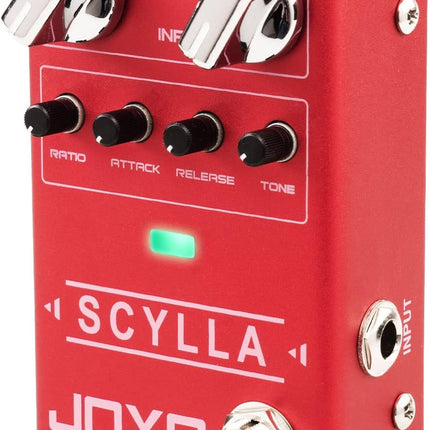 JOYO Bass Guitar Pedals Compressor Effect Pedal with Precise Compression Knobs Low Noise and High Dynamic Control Range for Bassist Electric Guitar Bass (SCYLLA R-27)