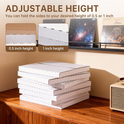 22-Pack Vinyl Record Mailers - 12.6x12.6x1 Inch Vinyl Record Shipping Boxes for LP Records, Photos & Stamp Collection (22) Vinyl Mailers