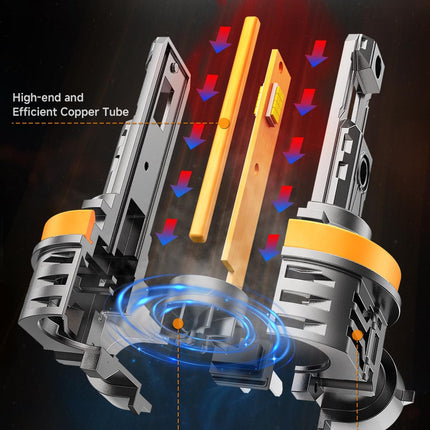 FAHREN 2026 Upgraded H11 light Bulb 45000LM 900% Brighter 6500K White Super Bright, 1:1 H11 Mini Size Fog Lights Plug & Play No Adapter Required, Canbus Ready, IP68 Waterproof, Tire Light.