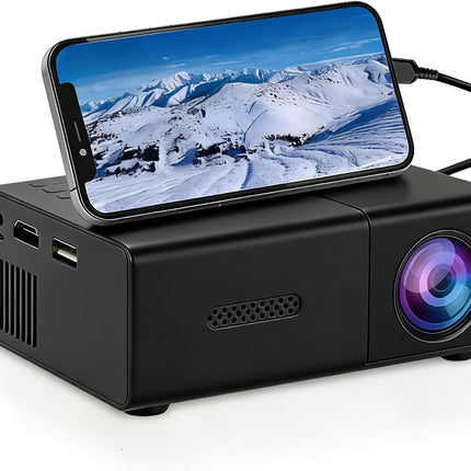 Portable Mini Projector, Screen Projectors with Built-In Speakers, Outdoor/Indoor Movie Projector, Support Phone or Laptop Connect