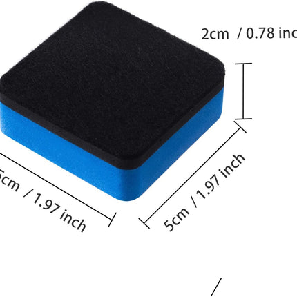 Favourde 48 Pack Magnetic Whiteboard Dry Erase Erasers Chalkboard Cleansers for Classroom, Home and Office (Blue)