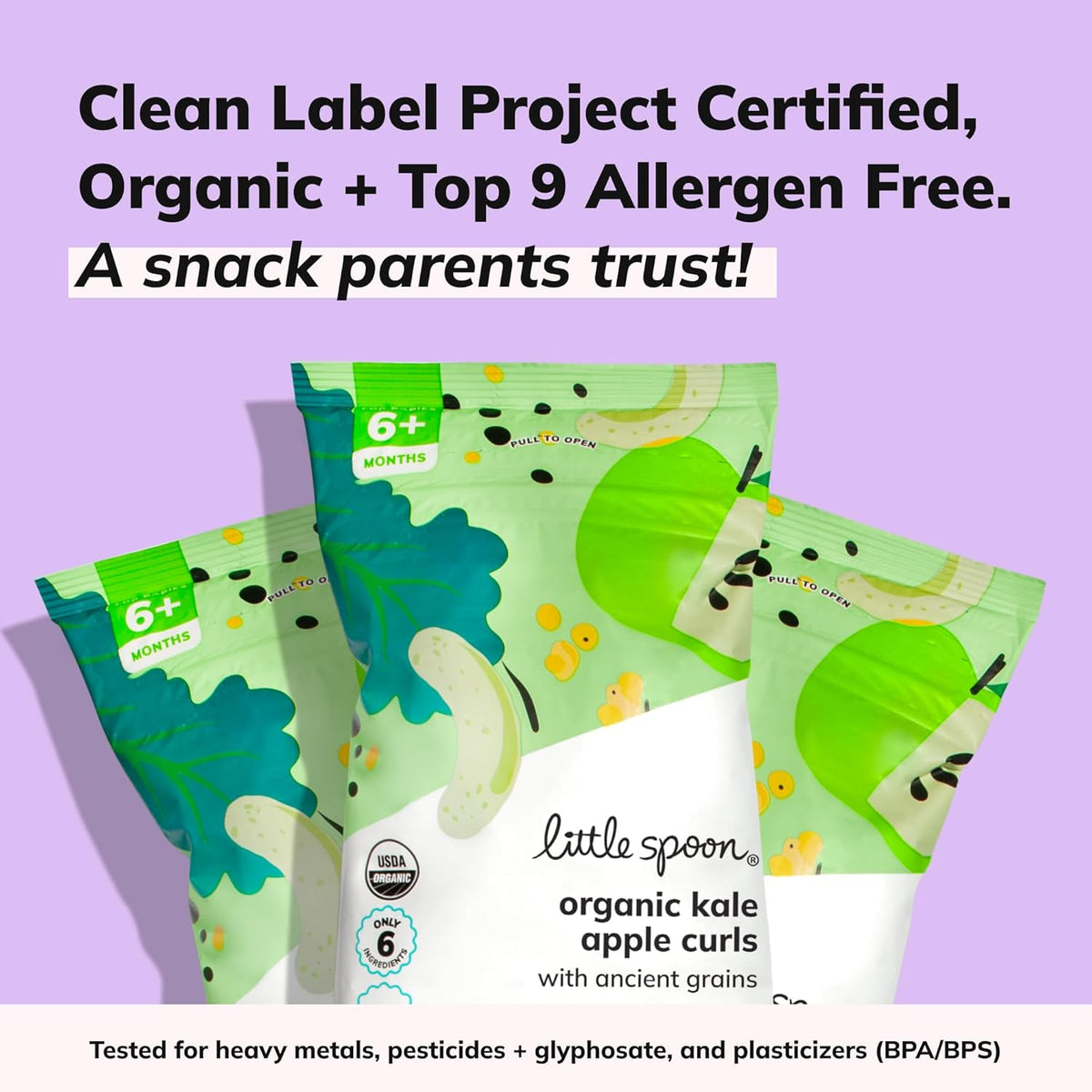 Kale Apple Meltable Baby Puffs, No Added Sugar, 4 Pack - photo 3